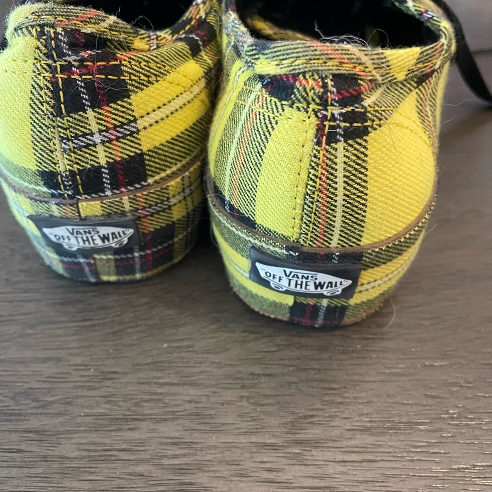 Vans Yellow Plaid Shoes - Picture 3 of 7